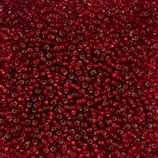 Czech Seed Beads - 10/0 - Silver Lined Red (22g)