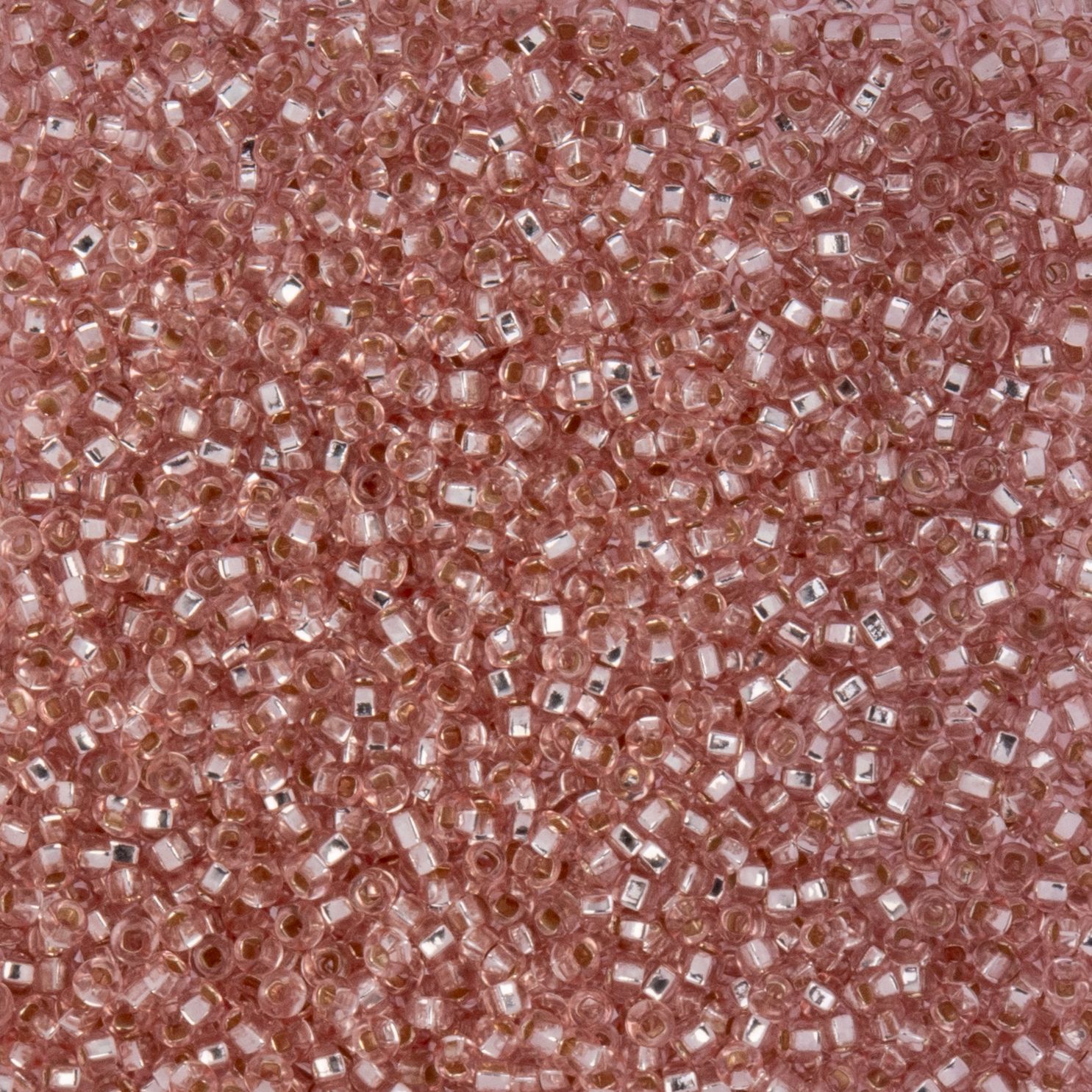 Czech Seed Beads - 10/0 - Silver Lined Transparent Light Pink (22g)
