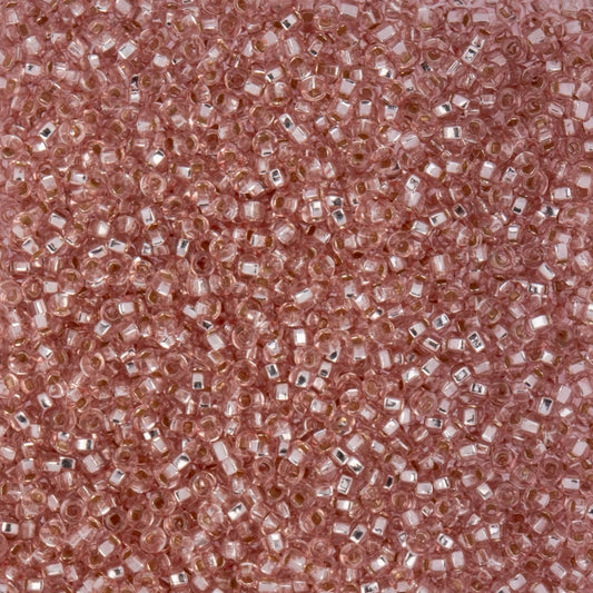 Czech Seed Beads - 10/0 - Silver Lined Transparent Light Pink (22g)