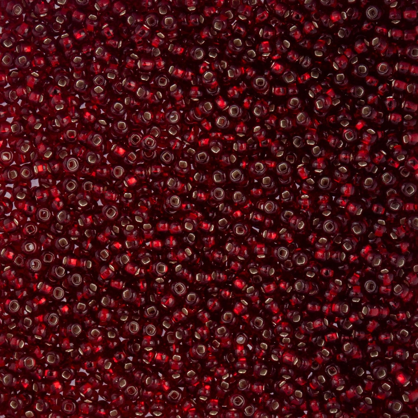 Czech Seed Beads - 10/0 - Transparent Silver Lined Garnet (22g)