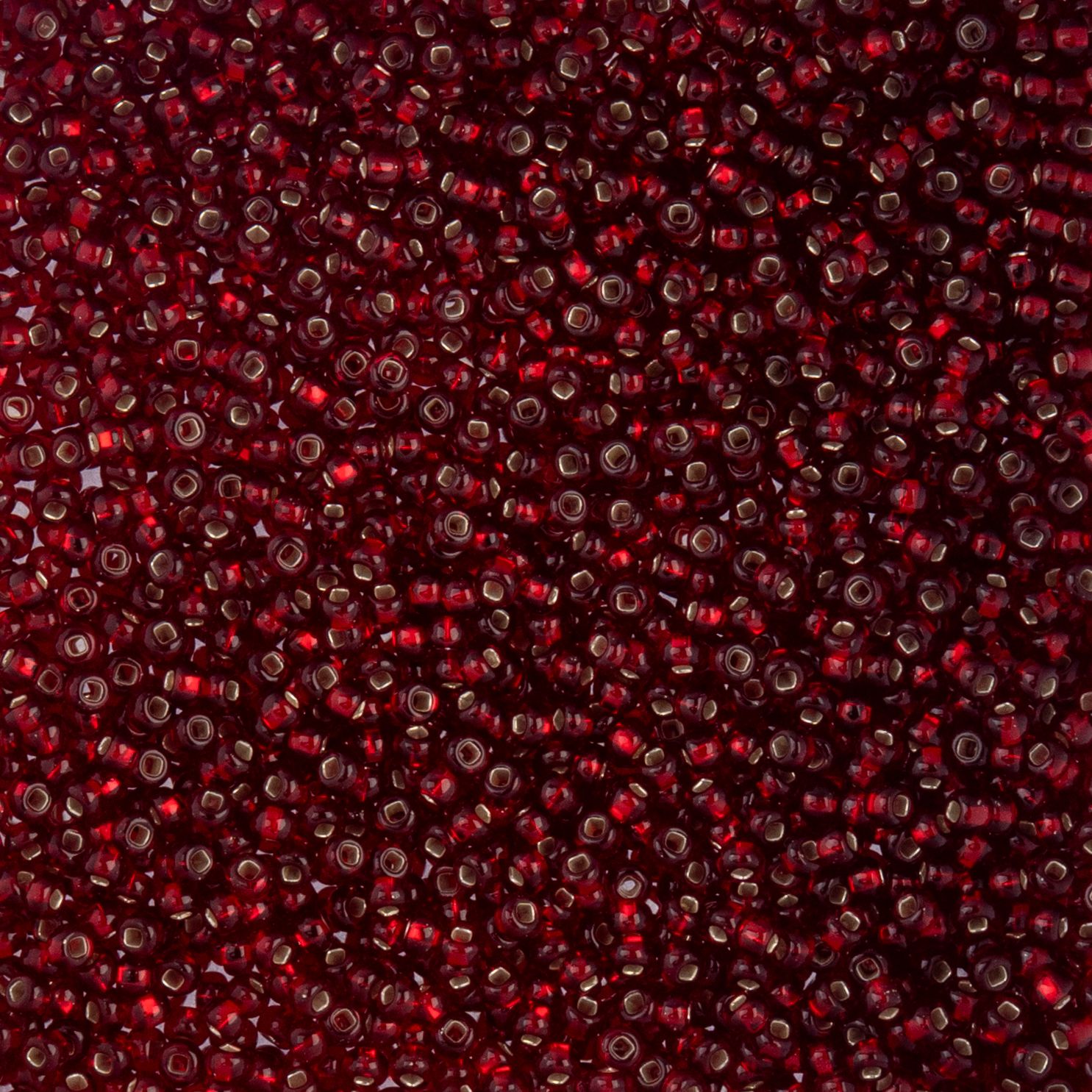 Czech Seed Beads - 10/0 - Transparent Silver Lined Garnet (22g)