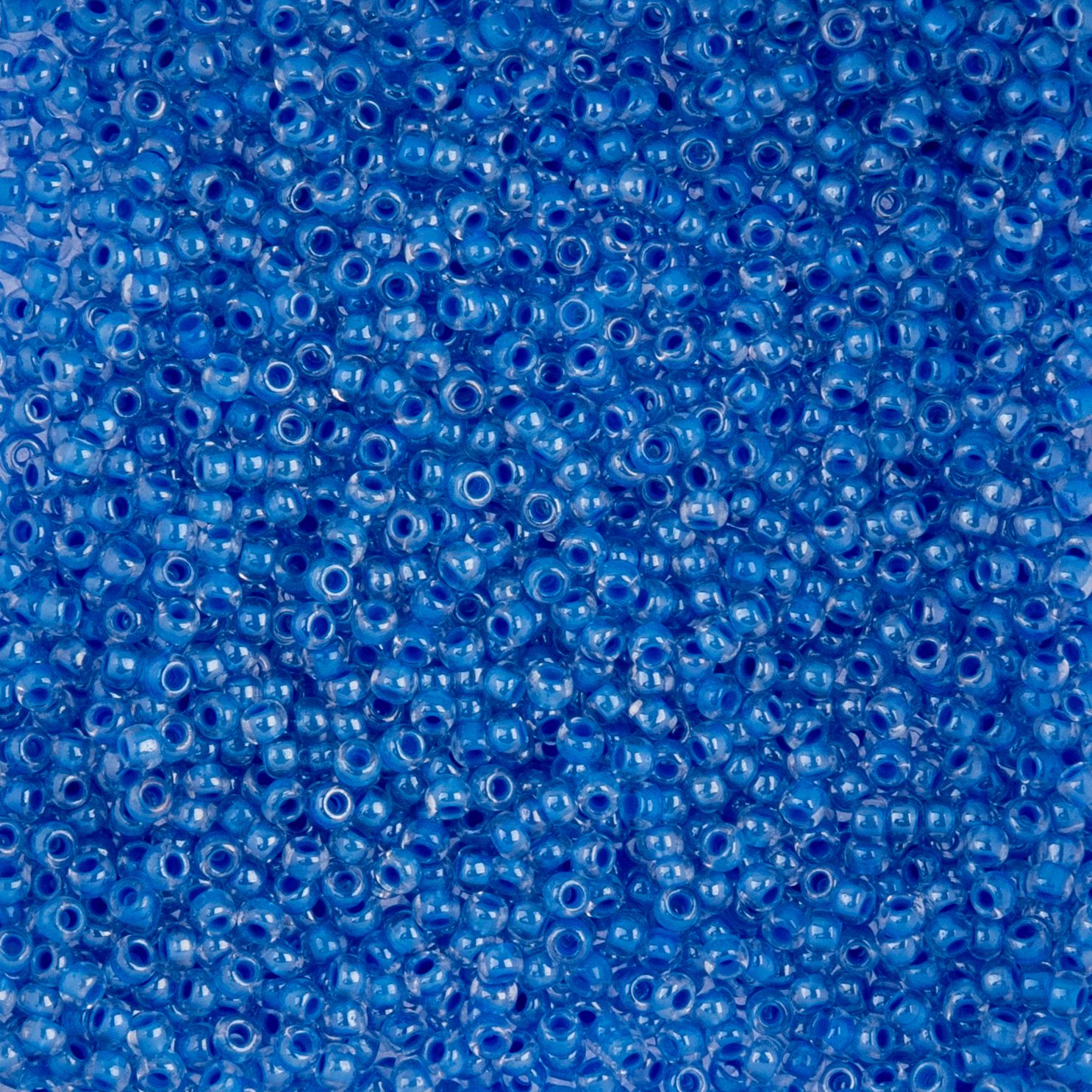 Czech Seed Beads - 10/0 - Colour Lined Blue (22g)