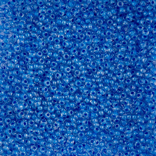 Czech Seed Beads - 10/0 - Colour Lined Blue (22g)