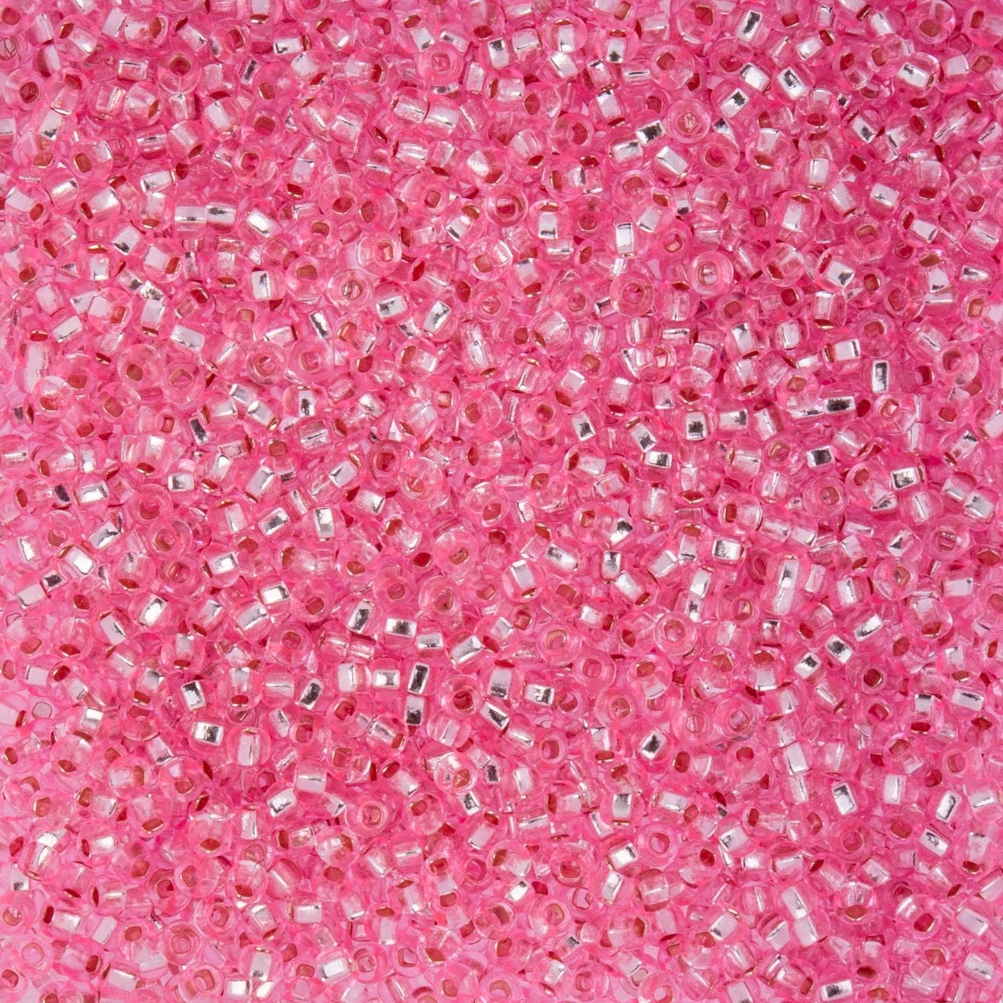 Czech Seed Beads - 10/0 - Silver Lined Dyed Pink (22g)