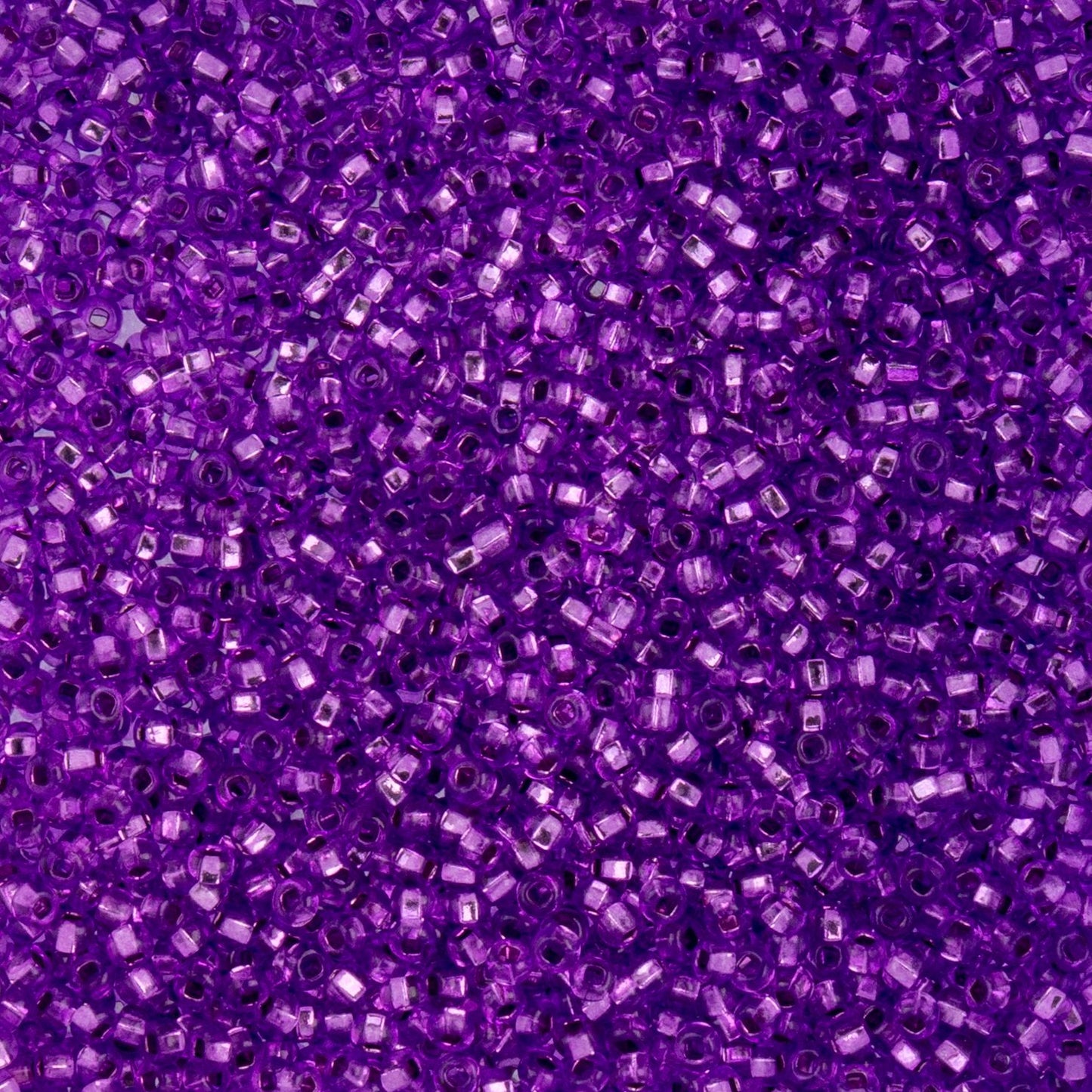 Czech Seed Beads - 10/0 - Silver Lined Dyed Mauve Purple (22g)