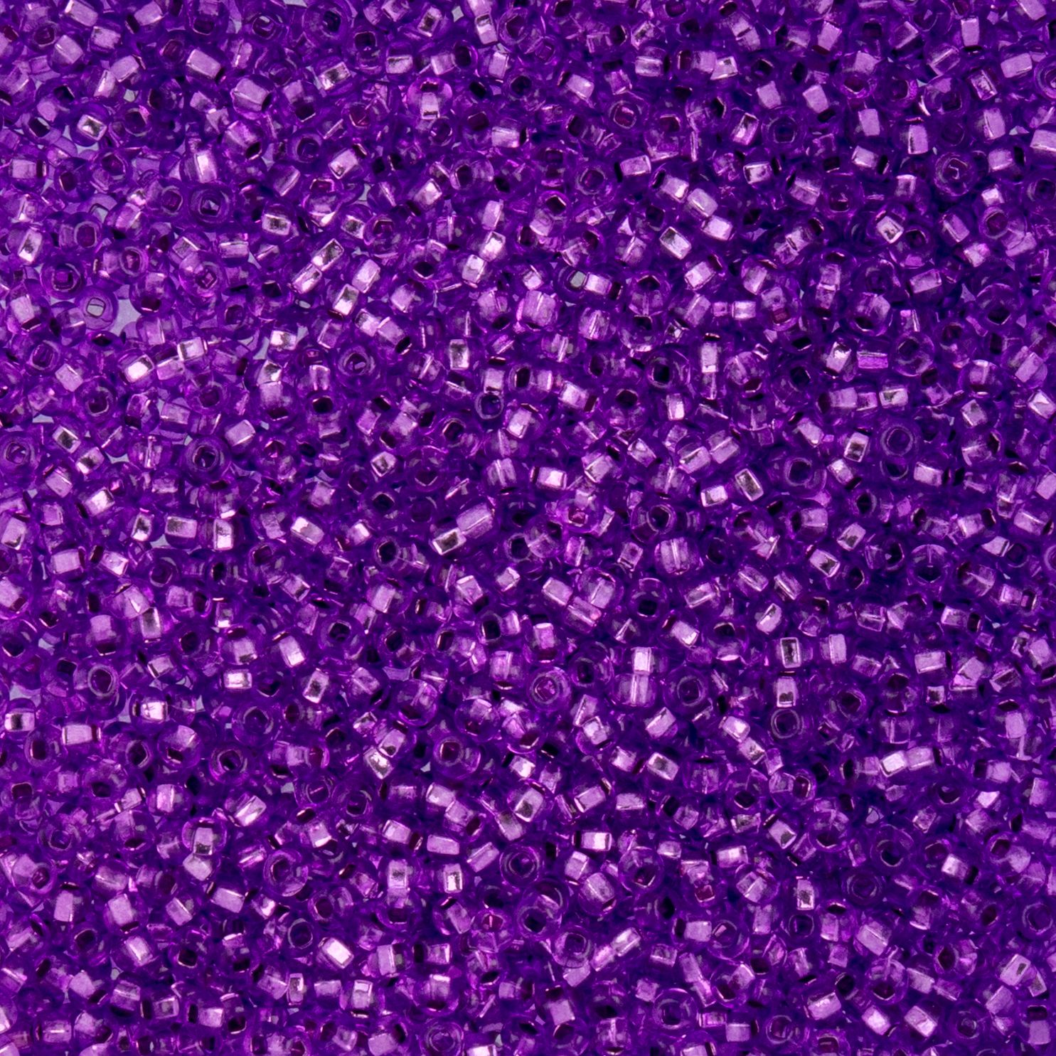 Czech Seed Beads - 10/0 - Silver Lined Dyed Mauve Purple (22g)