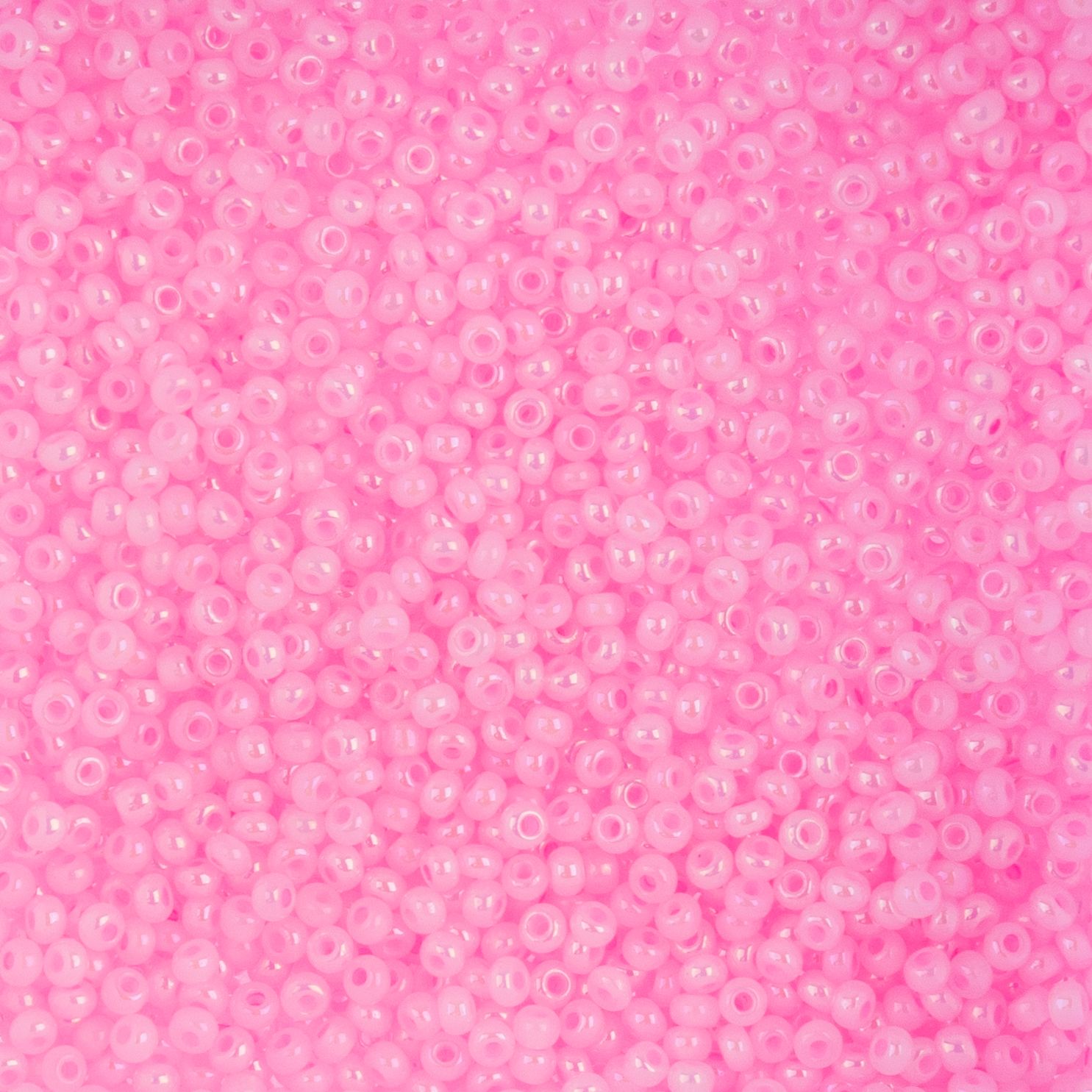 Czech Seed Beads - 10/0 - Opaque Dyed Iris Pink (22g)