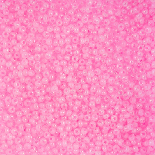Czech Seed Beads - 10/0 - Opaque Dyed Iris Pink (22g)