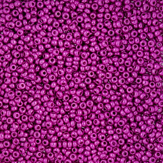 Czech Seed Beads - 10/0 - Metallic Fuchsia (22g)