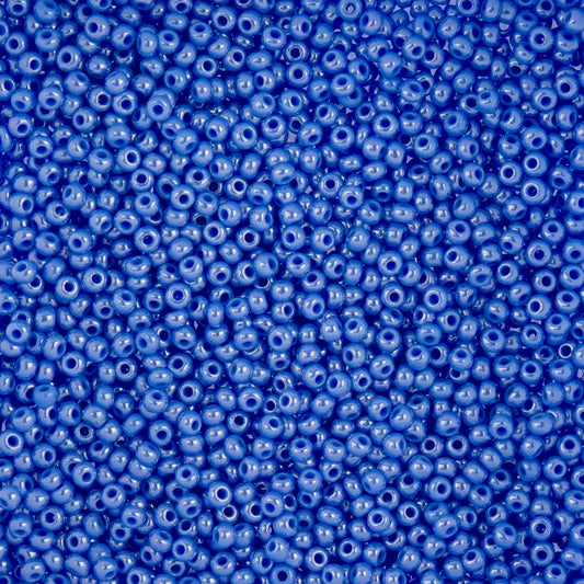 Czech Seed Beads - 10/0 - Opaque Pale Blue Luster (22g)