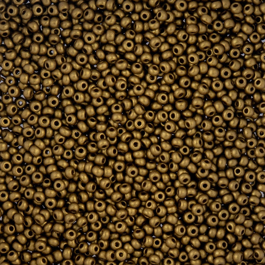 Czech Seed Beads - 10/0 - Gold Matte (22g)