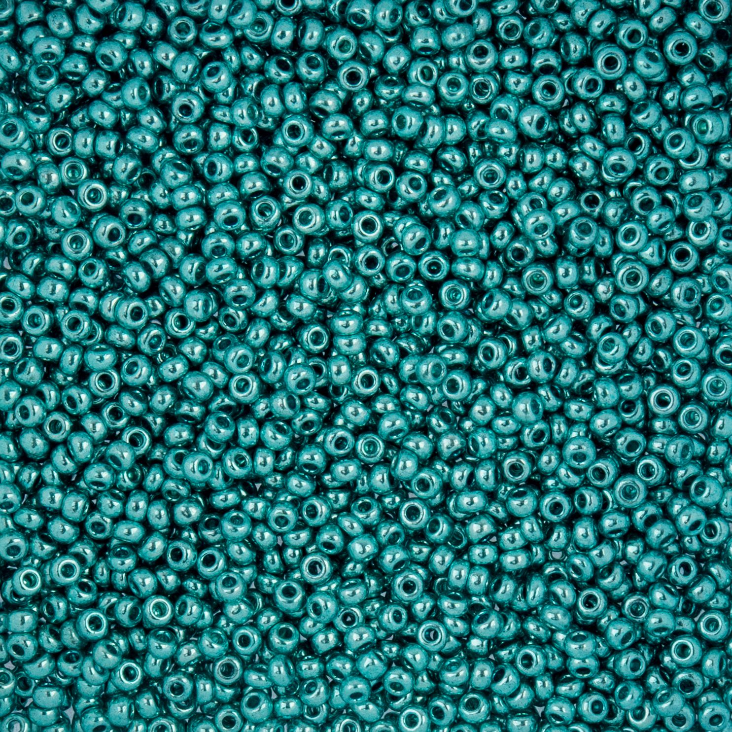 Czech Seed Beads - 10/0 - Metallic Green (22g)