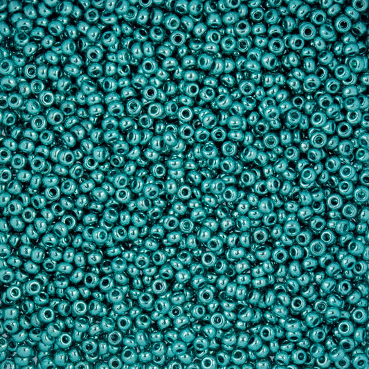 Czech Seed Beads - 10/0 - Metallic Green (22g)