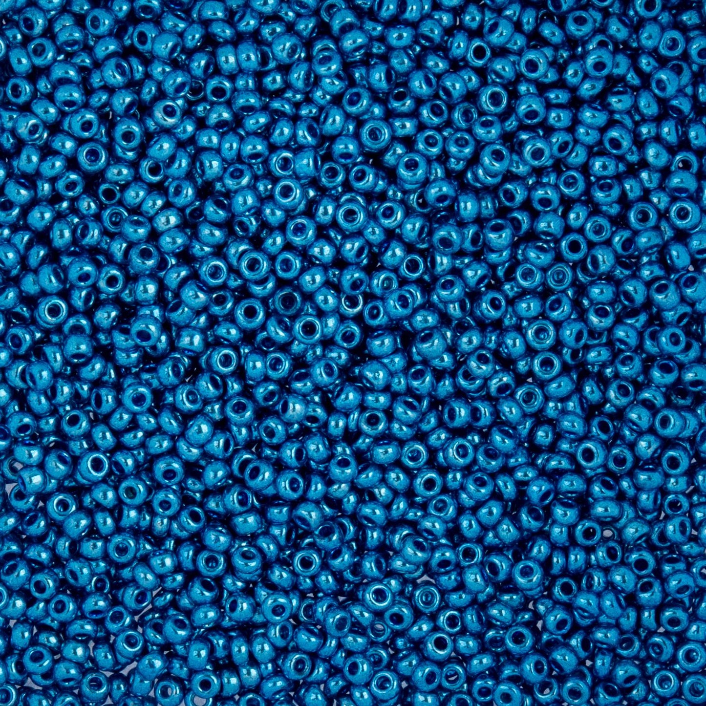 Czech Seed Beads - 10/0 - Metallic Blue (22g)