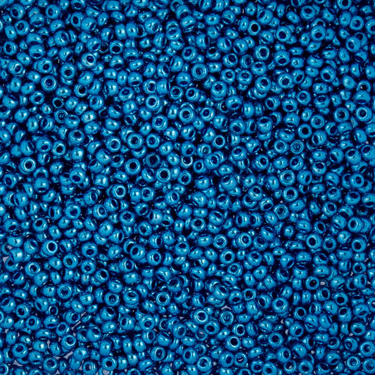 Czech Seed Beads - 10/0 - Metallic Blue (22g)