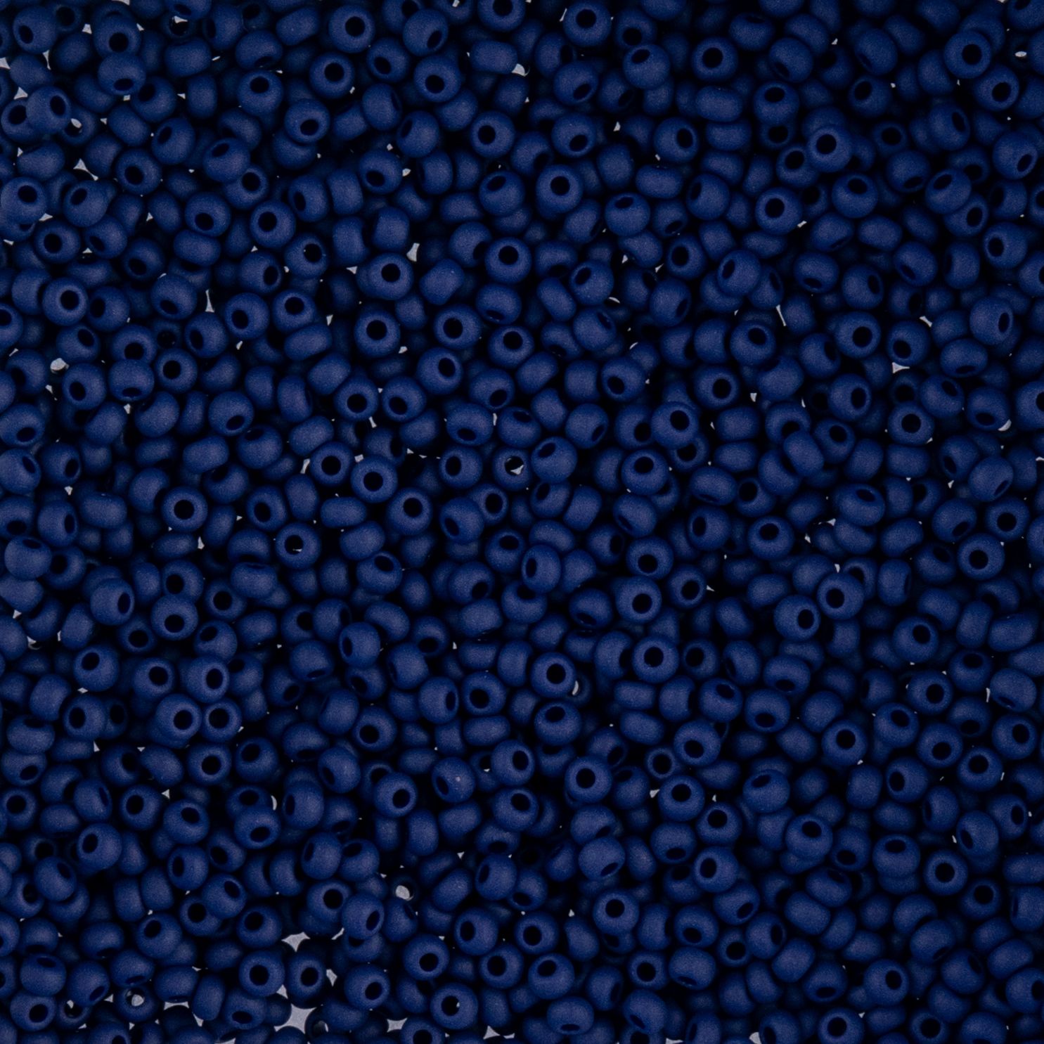 Czech Seed Beads - 10/0 - Opaque Dark Royal Blue Matte (22g)