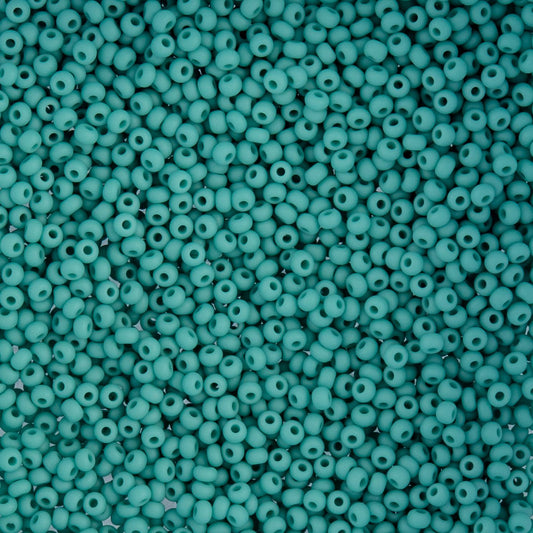 Czech Seed Beads - 10/0 - Opaque Turquoise Matte (22g)
