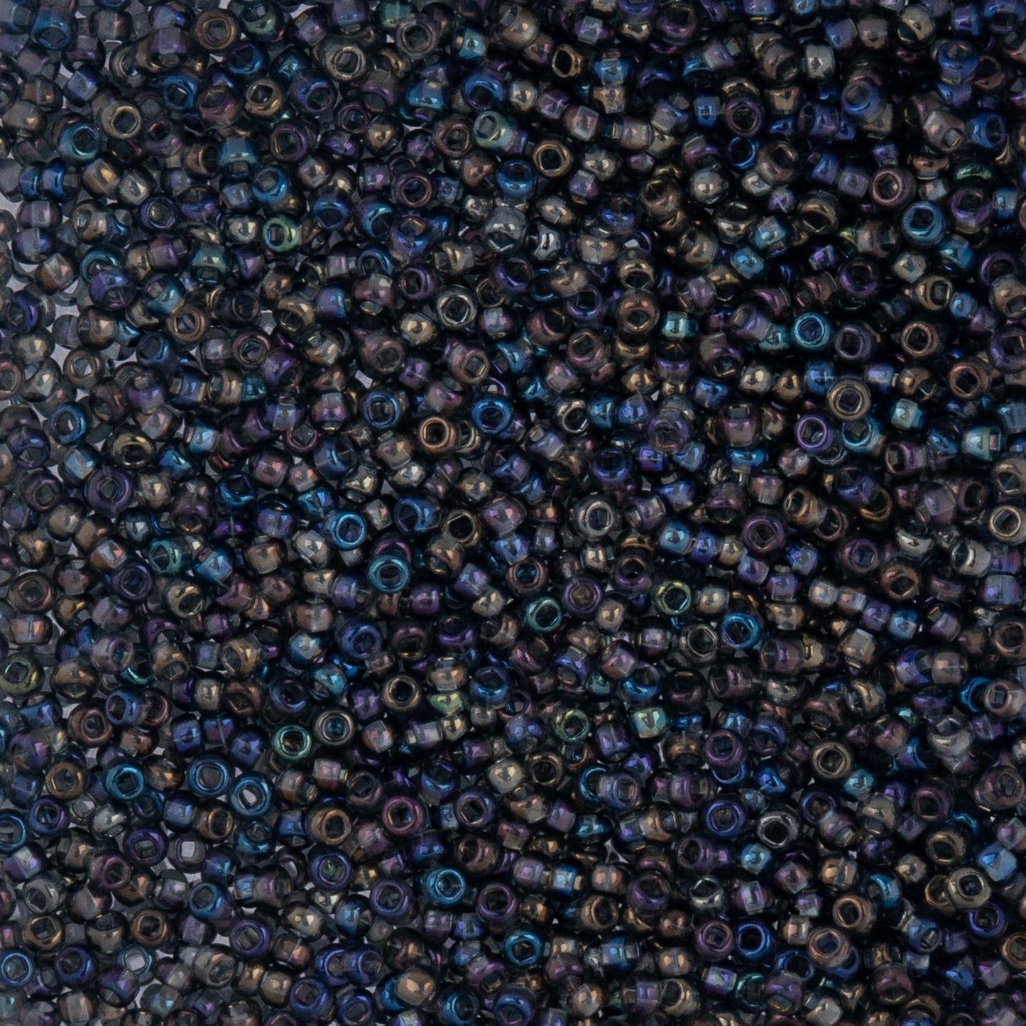 Czech Seed Beads - 10/0 - Transparent Grey AB (22g)