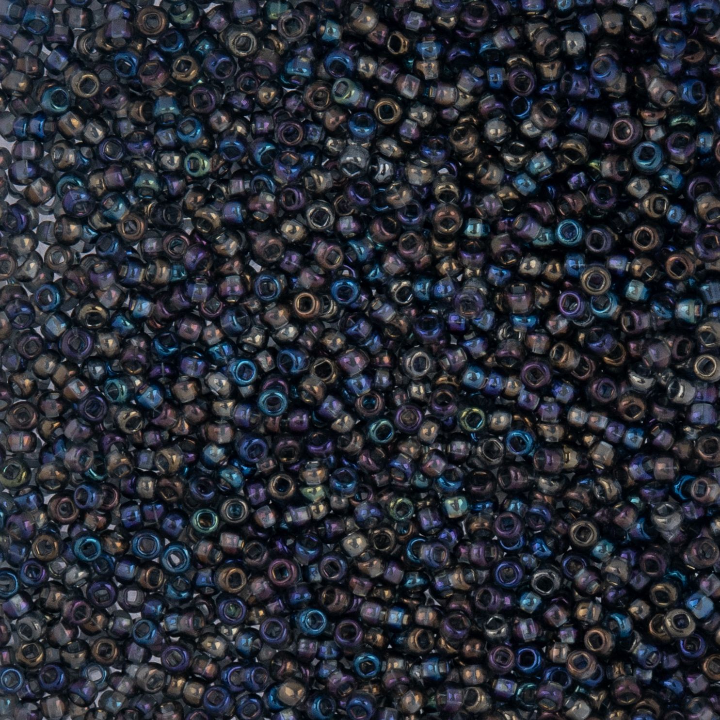 Czech Seed Beads - 10/0 - Transparent Grey AB (22g)