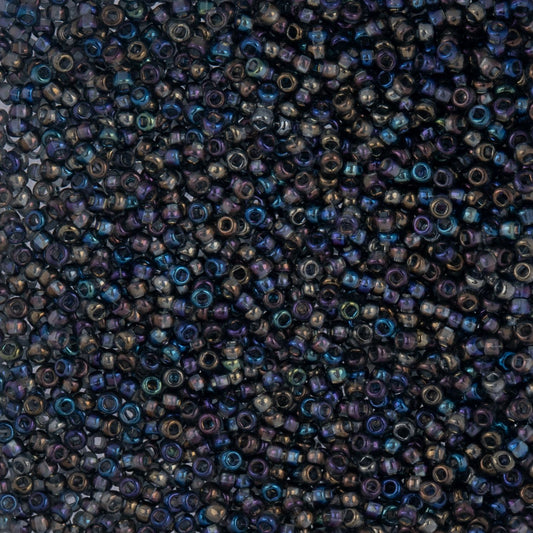Czech Seed Beads - 10/0 - Transparent Grey AB (22g)