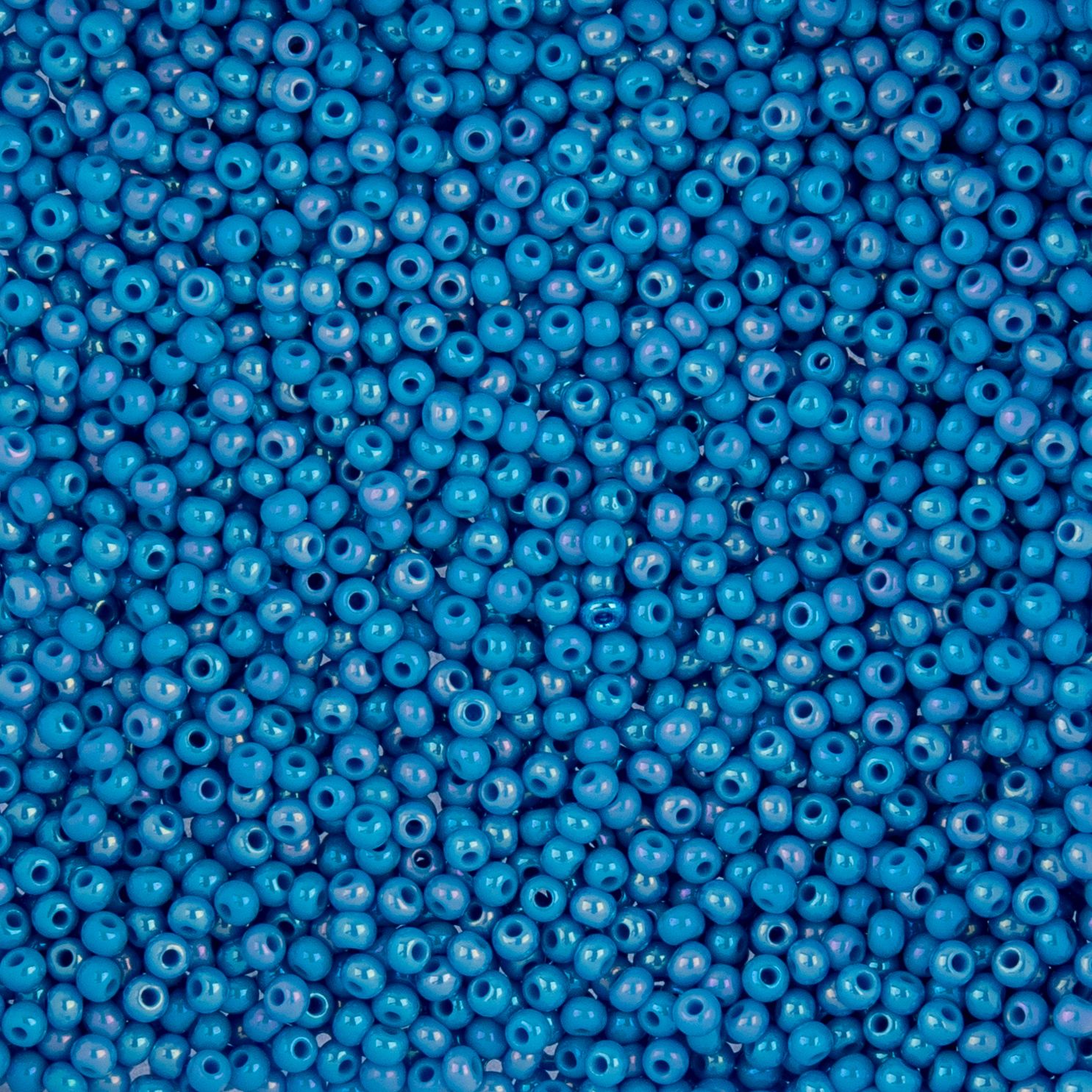 Czech Seed Beads - 10/0 - Opaque Light Blue AB (22g)