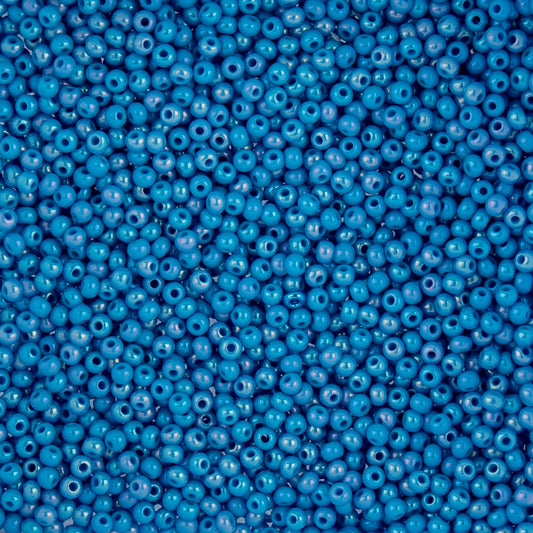 Czech Seed Beads - 10/0 - Opaque Light Blue AB (22g)