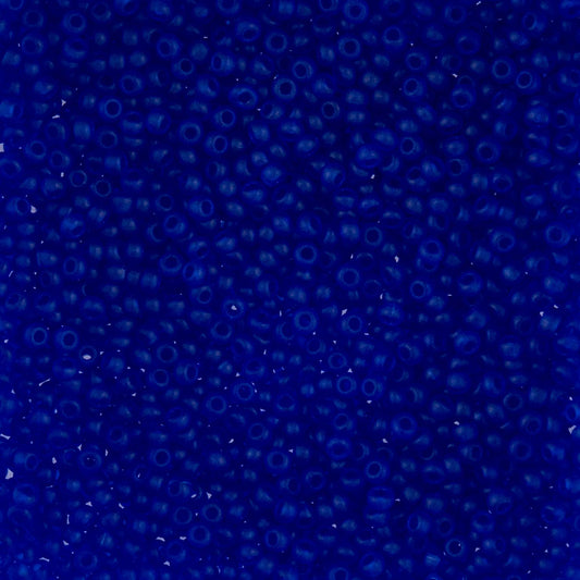 Czech Seed Beads - 10/0 - Transparent Dark Blue Matte (22g)