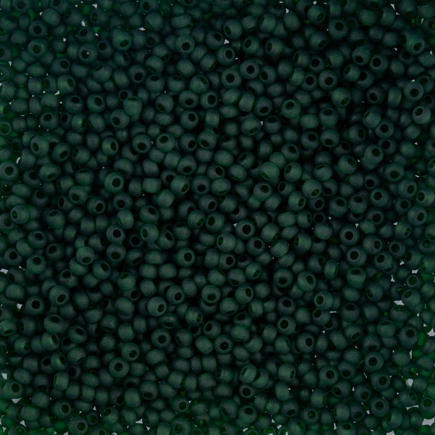 Czech Seed Beads - 10/0 - Transparent Dark Green Matte (22g)