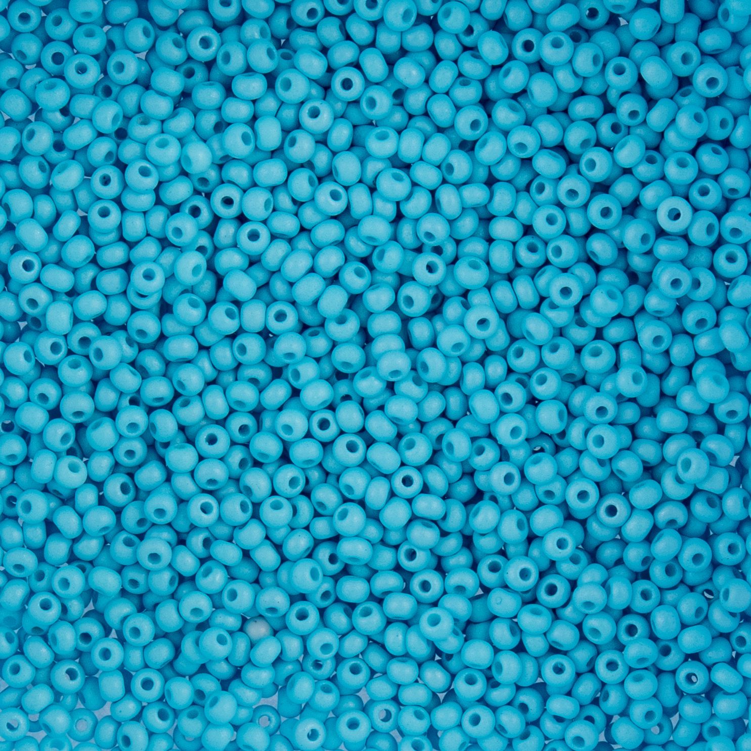 Czech Seed Beads - 10/0 - Opaque Aqua Matte (22g)