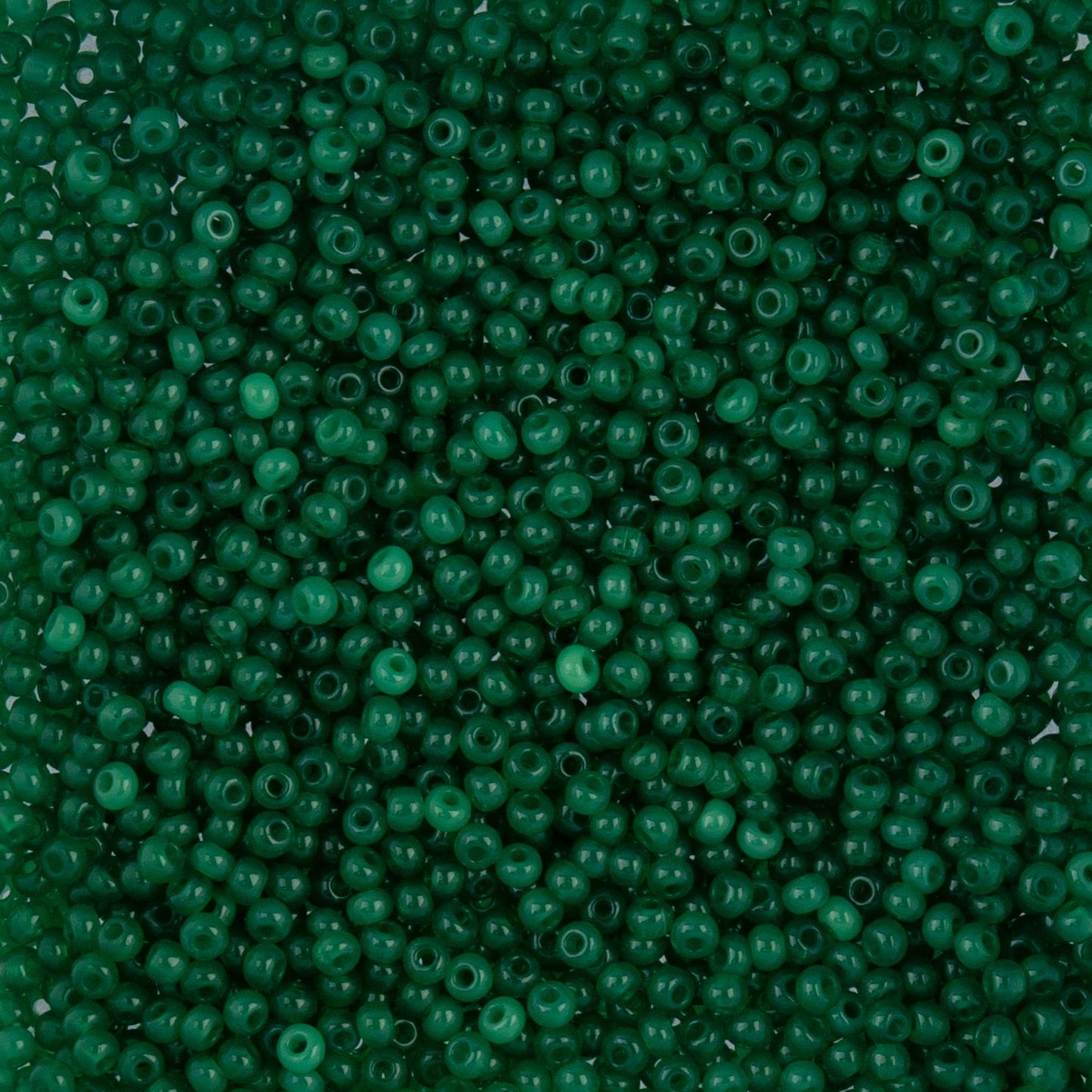 Czech Seed Beads - 10/0 - Natural Oily Green (22g)