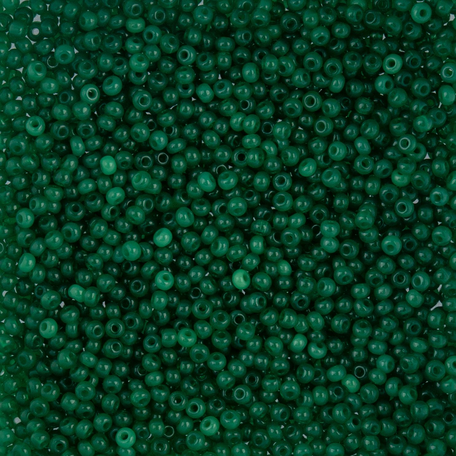 Czech Seed Beads - 10/0 - Natural Oily Green (22g)