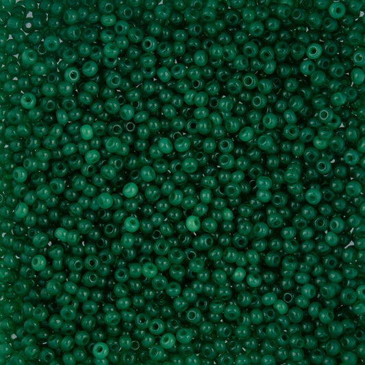 Czech Seed Beads - 10/0 - Natural Oily Green (22g)