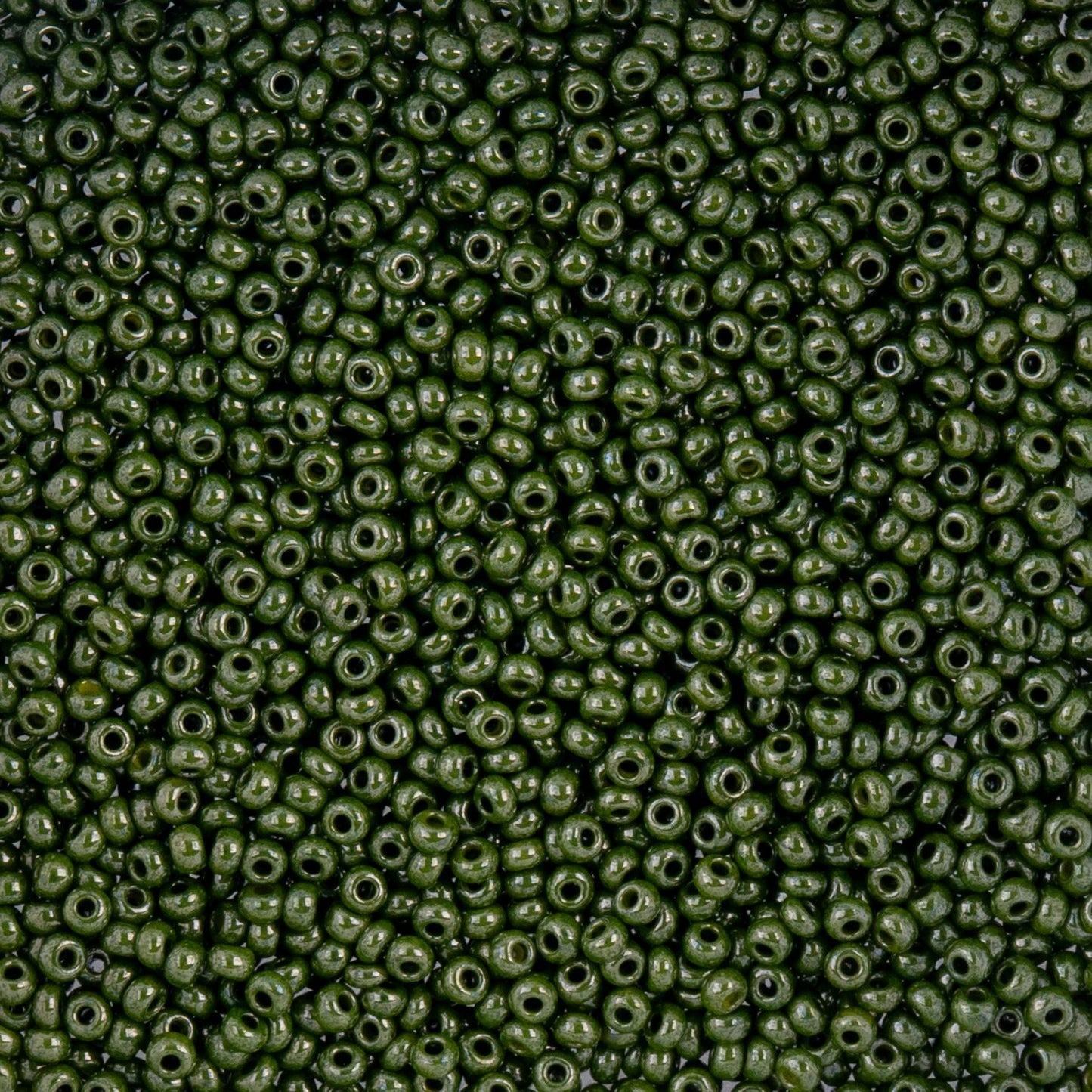 Czech Seed Beads - 10/0 - Opaque Light Green Luster (22g)