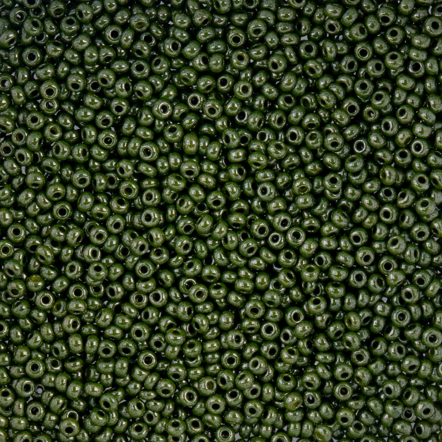 Czech Seed Beads - 10/0 - Opaque Light Green Luster (22g)