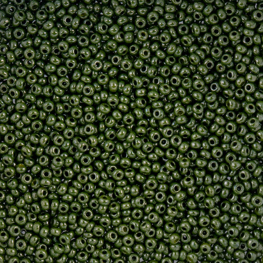 Czech Seed Beads - 10/0 - Opaque Light Green Luster (22g)