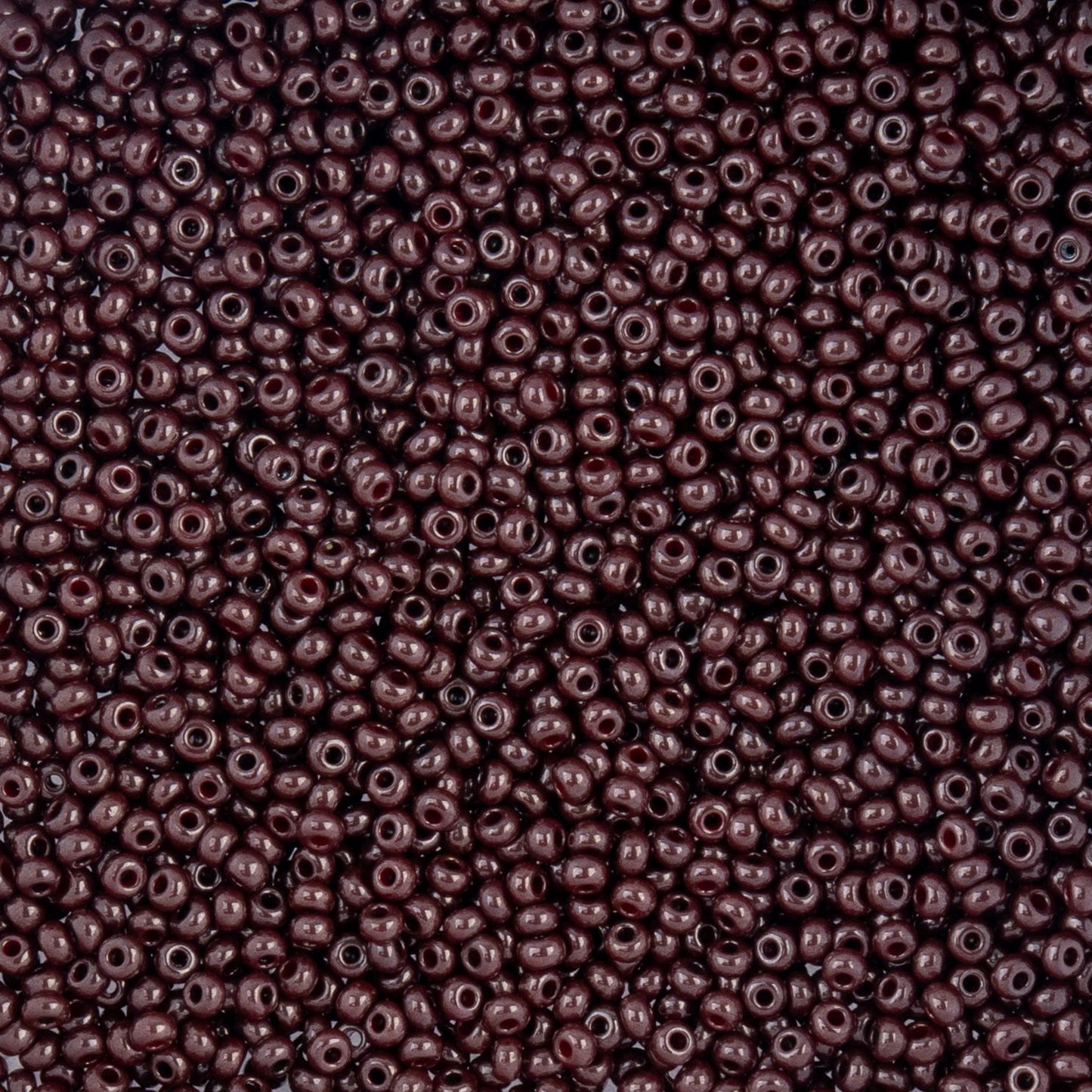 Czech Seed Beads - 10/0 - Opaque Dark Brown Luster (22g)