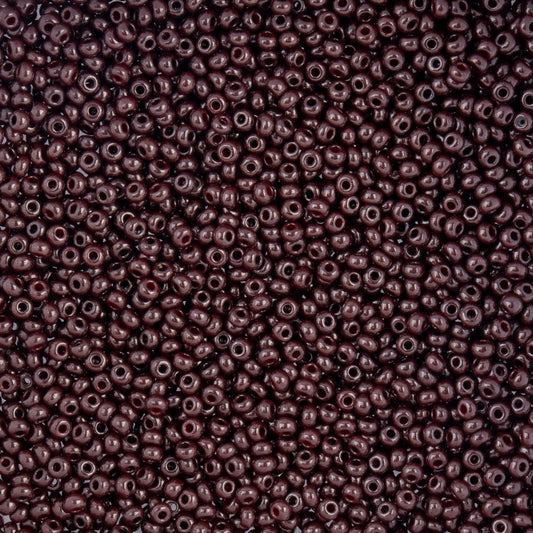 Czech Seed Beads - 10/0 - Opaque Dark Brown Luster (22g)