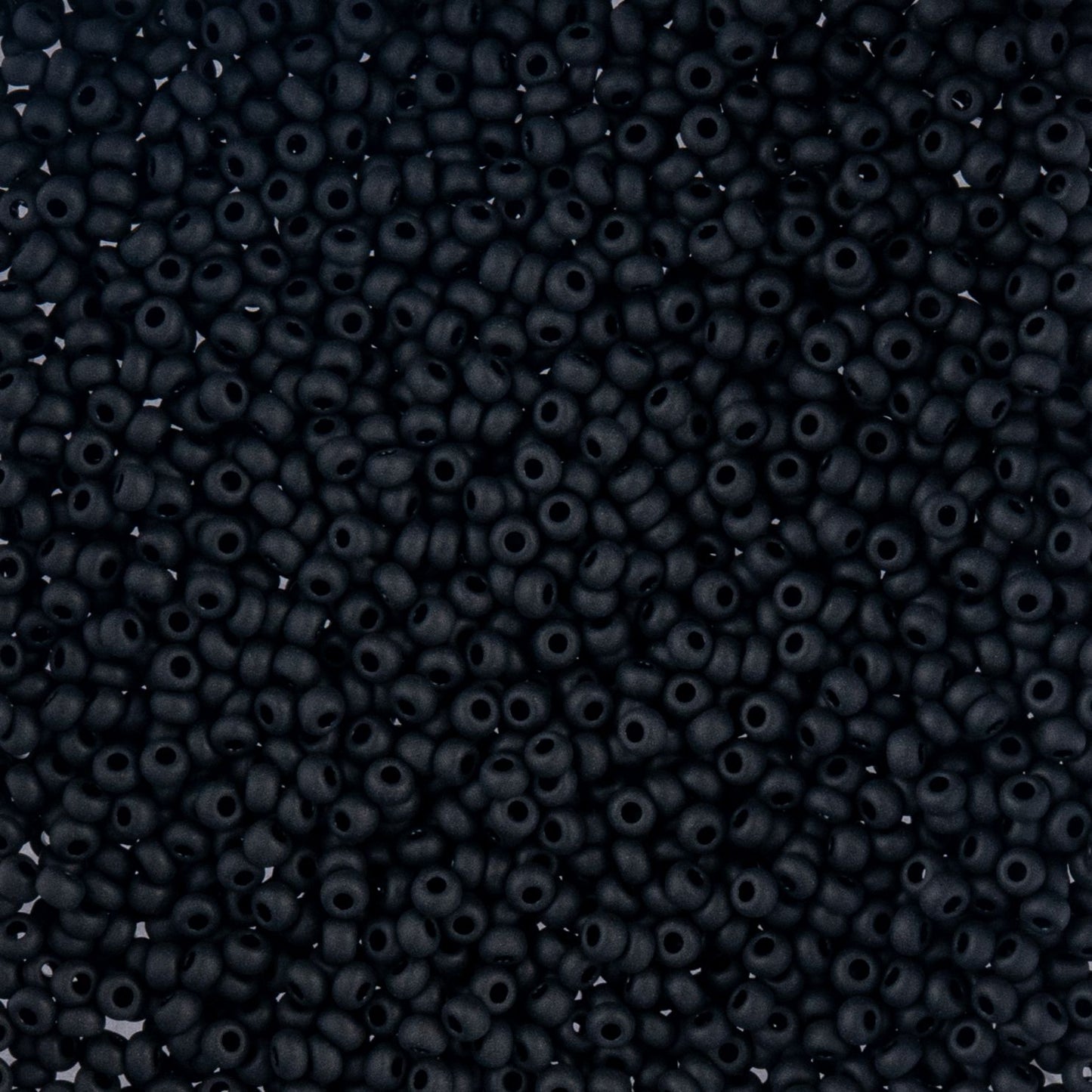 Czech Seed Beads - 10/0 - Opaque Black Matte (22g)