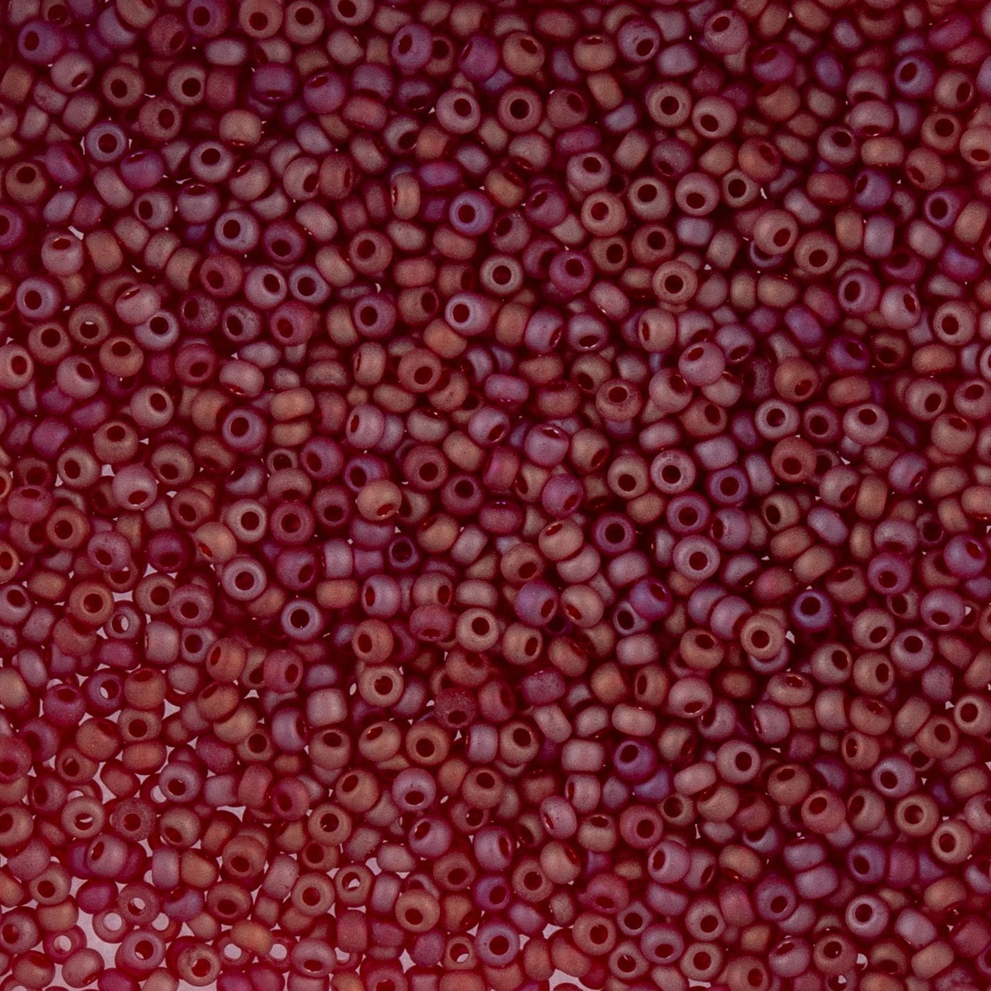 Czech Seed Beads - 10/0 - Transparent Red AB Matte (22g)