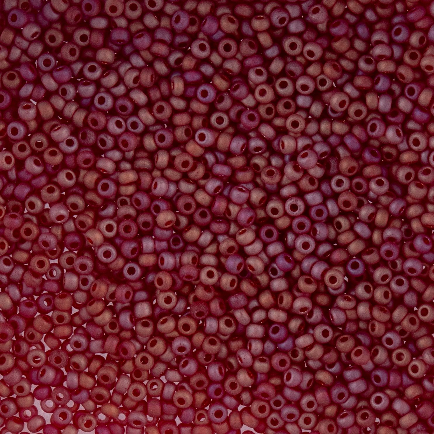 Czech Seed Beads - 10/0 - Transparent Red AB Matte (22g)