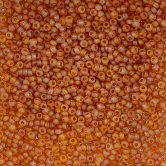 Czech Seed Beads - 10/0 - Transparent Topaz AB Matte (22g)