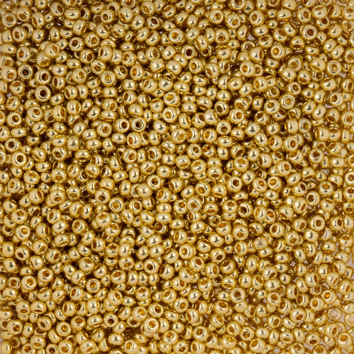 Czech Seed Beads - 10/0 - Metallic Light Gold Solgel (22g)