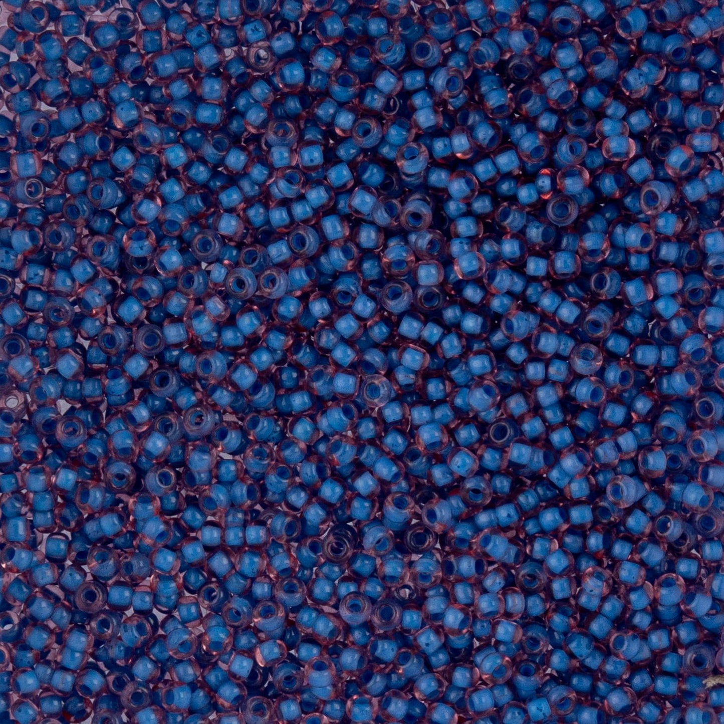 Czech Seed Beads - 10/0 - Color Lined Pink/Blue Terra Color (22g)