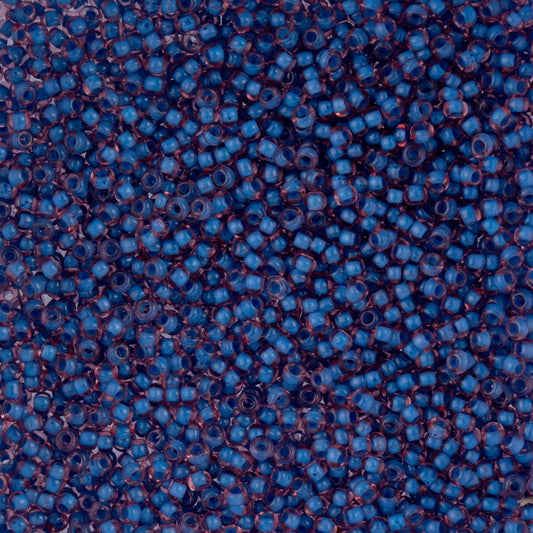 Czech Seed Beads - 10/0 - Color Lined Pink/Blue Terra Color (22g)