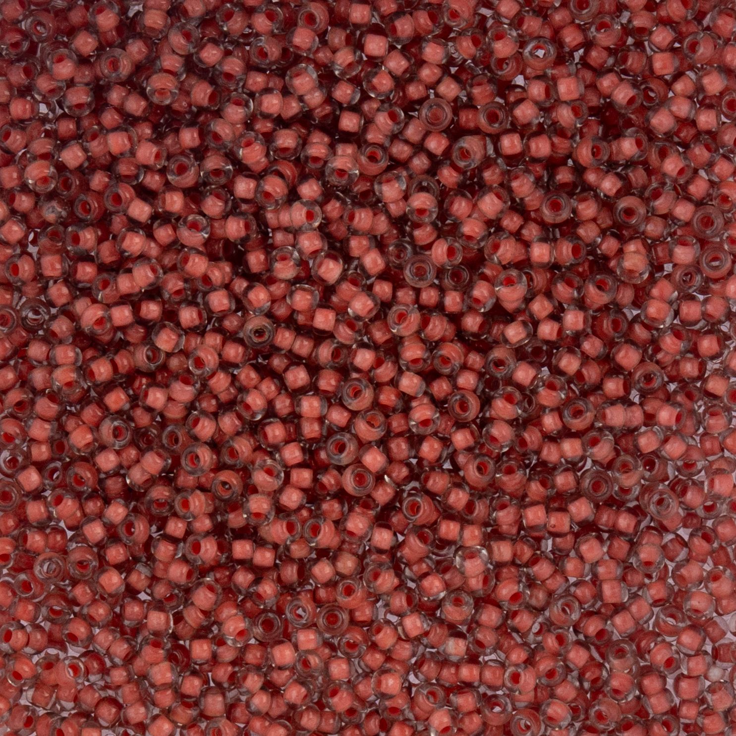 Czech Seed Beads - 10/0 - Color Lined Beige/Orange Terra Color (22g)
