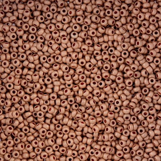 Czech Seed Beads - 10/0 - Metallic Beige Matte Terra Color (22g)