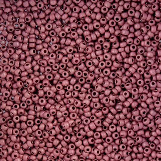 Czech Seed Beads - 10/0 - Metallic Mauve Pink Matte Terra Color (22g)