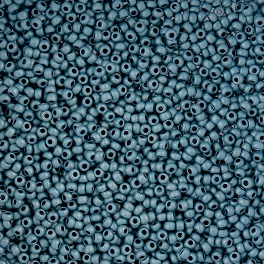 Czech Seed Beads - 10/0 - Metallic Blue Matte Terra Color (22g)
