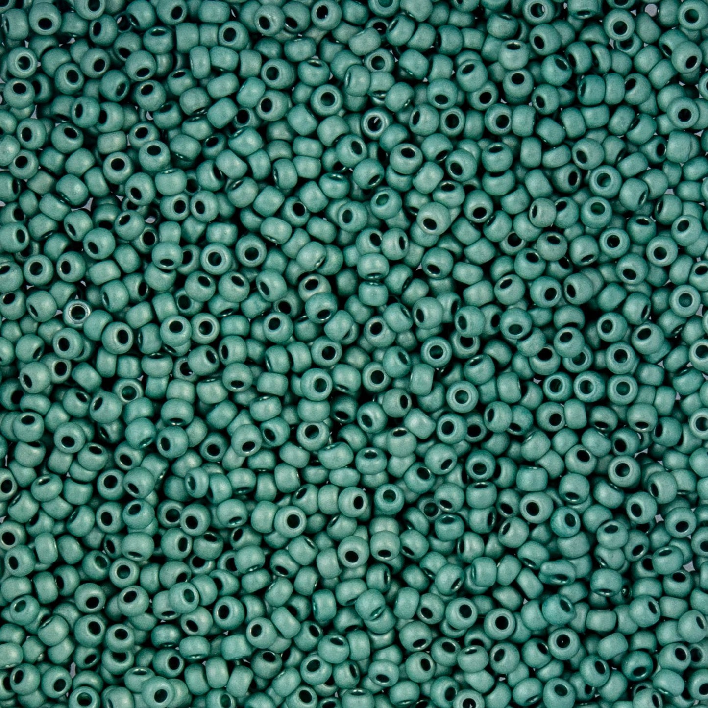 Czech Seed Beads - 10/0 - Metallic Mint Green Matte Terra Color (22g)