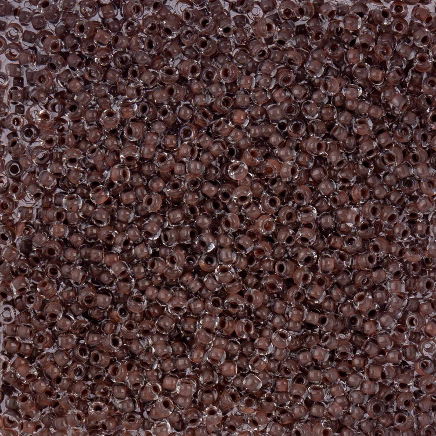 Czech Seed Beads - 10/0 - Color Lined Dark Brown Terra Color (22g)